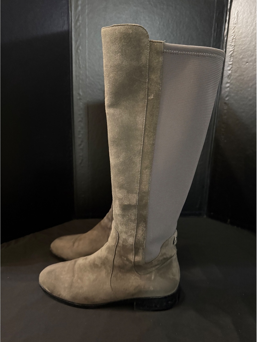 Cole Haan Taupe Suede Knee High Boots Women’s 7B Side Zip